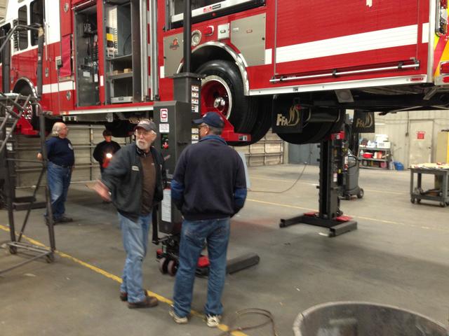 Squad 400 during final inspection trip - Ferrara Fire Apparatus - 3/12/13